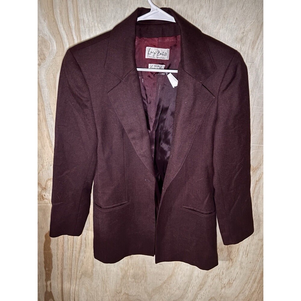 vintage Luigi Bertolli burgundy / bordeaux structured blazer EU 38